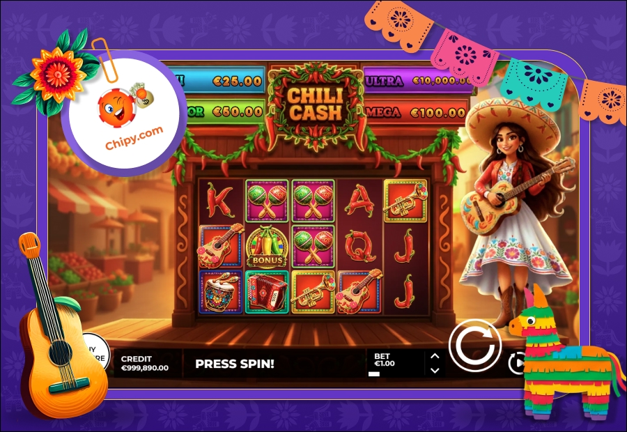 Vista general del juego Chilli Cash